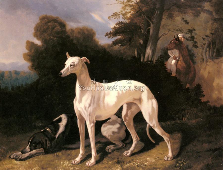 A Greyhound In An Extensive Landscape - 阿尔弗雷德·德·德勒